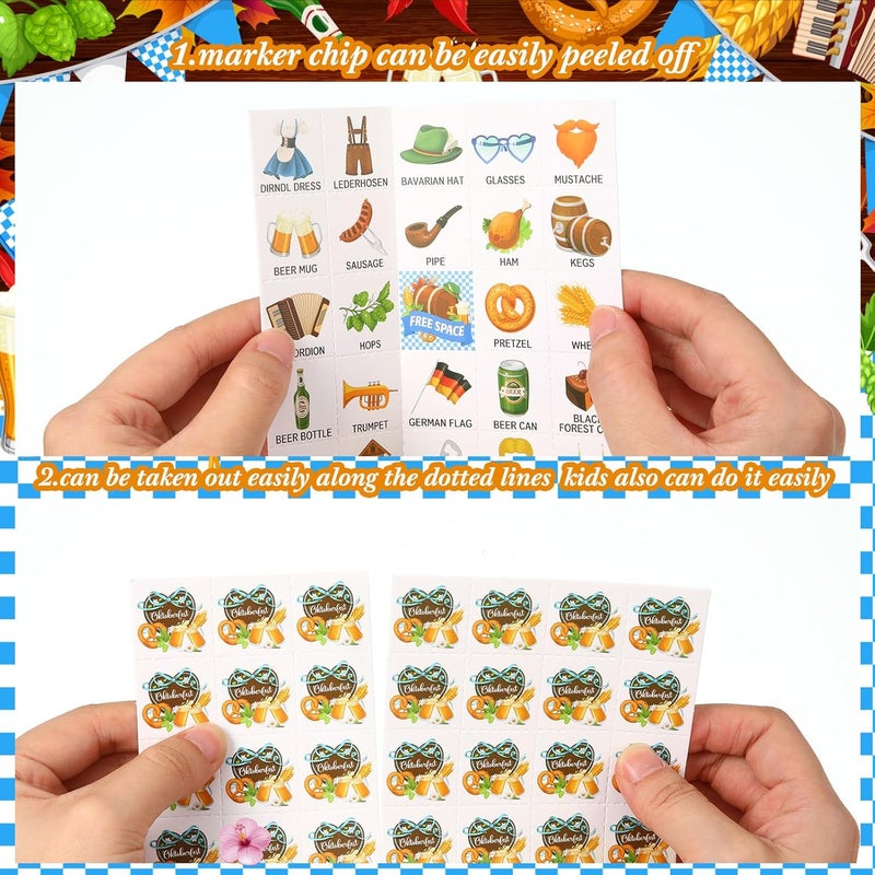 Shappy 35 Pcs Oktoberfest Bingo Games 24 Players Beer Festival Bingo Cards German Party Favors for Boys Girls Adults Family Classroom Activities Oktoberfest Birthday Party Supplies - Image 4